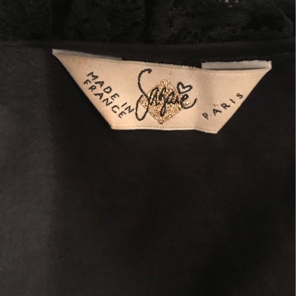 Lace & leather blouse - Picture 4 of 6